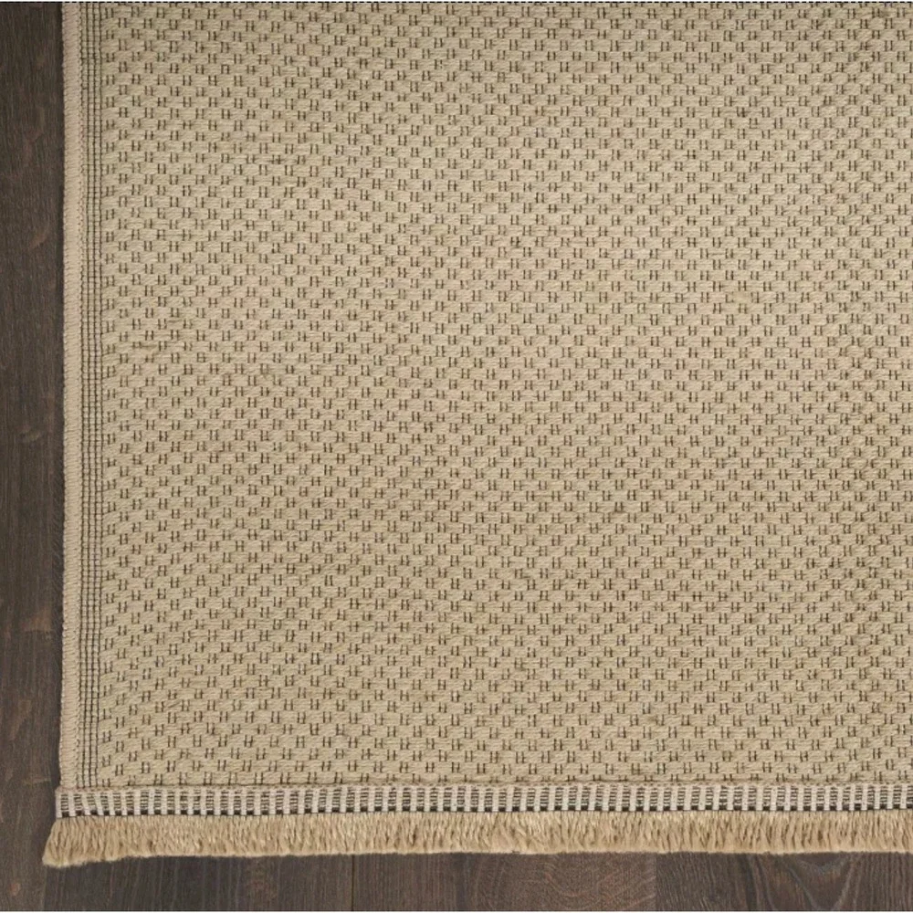 Nourison Washable Jute 2' x 6' Natural Runner Indoor Non-Slip Flatweave Rug- NWT